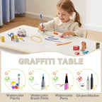 Kids Adjustable Study Table & Chair Set | Burlywood Graffiti Desk