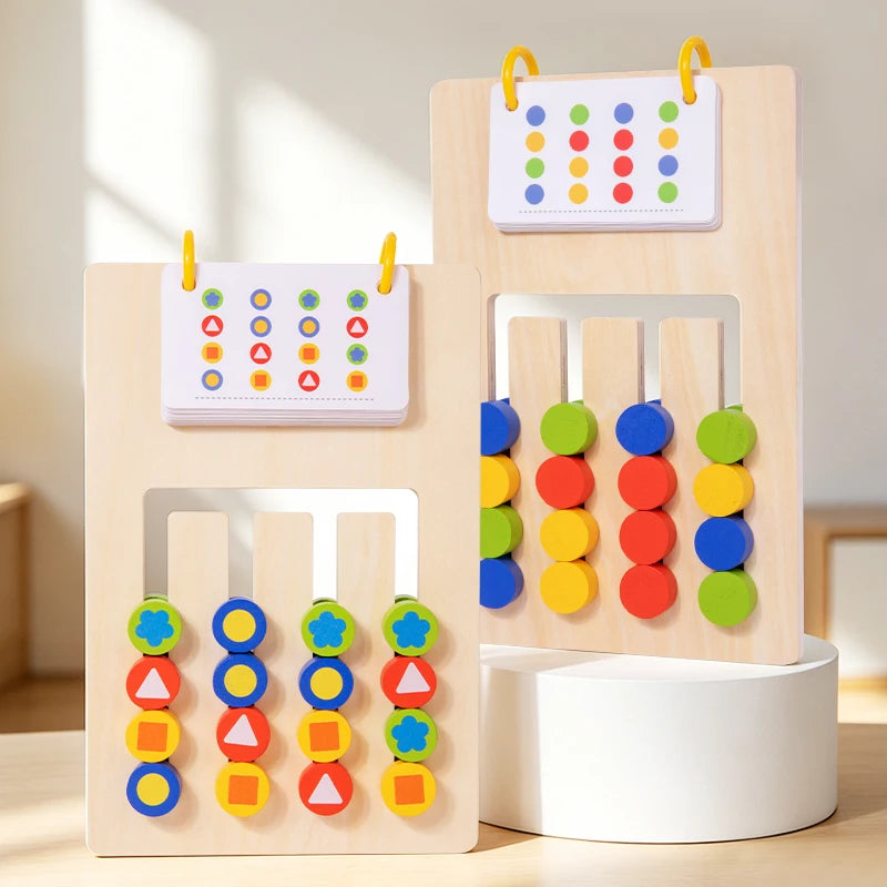 Montessori Wooden Color Matching Logic Game for Early Education