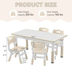 Kids Adjustable Study Table & Chair Set | Burlywood Graffiti Desk