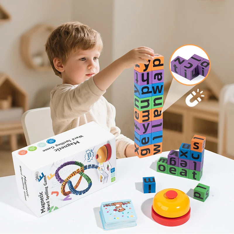 Magnetic Word Spelling Game ABS Alphabet Puzzle for Preschool Learning