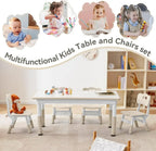 Kids Adjustable Study Table & Chair Set | Burlywood Graffiti Desk