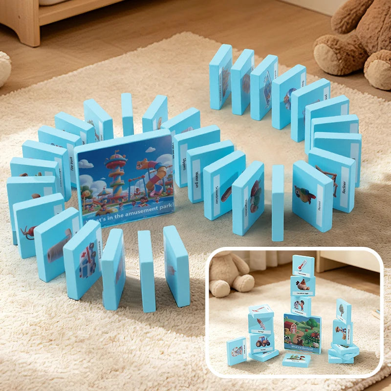 Montessori Wooden Scene Matching Game - Educational Sorting Puzzle