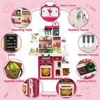 Kids Kitchen Playset with Lights & Sound - Educational Cooking Toy