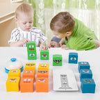 Wooden Face Changing Expression Puzzle - Montessori Building Block Game