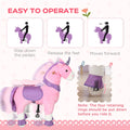 Plush Riding Unicorn Toy - Mechanical Pedal Ride-On for Kids Ages 3-6