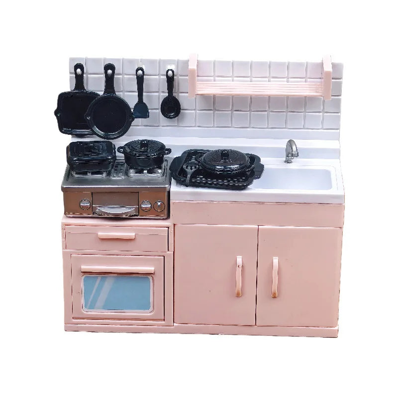 Miniature Dollhouse Kitchen Stove Set - Simulation Play Home Toy