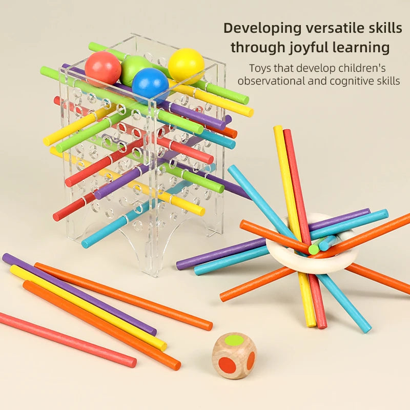Montessori Wooden Counting Sticks Game - Sensory Learning Toy