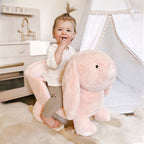 Plush Bunny Rocking Horse | Pink Toddler Rocker with Sound