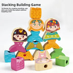 Wooden Stacking Game - Expression & Mermaid Montessori Learning Toy