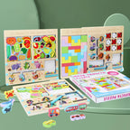 3-in-1 Wooden Maze Puzzle - Montessori Educational Sorting Toy