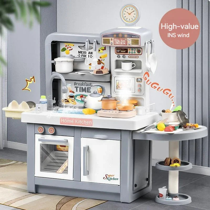 100cm Kids Kitchen Playset - Electric Induction Role Play Toy