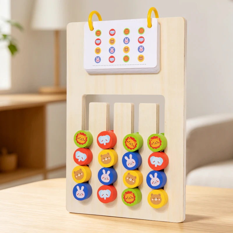 Montessori Wooden Color Matching Logic Game for Early Education
