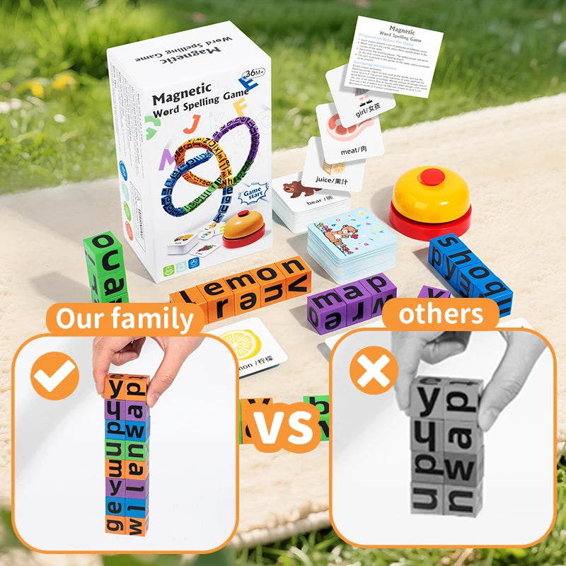 Magnetic Word Spelling Game ABS Alphabet Puzzle for Preschool Learning