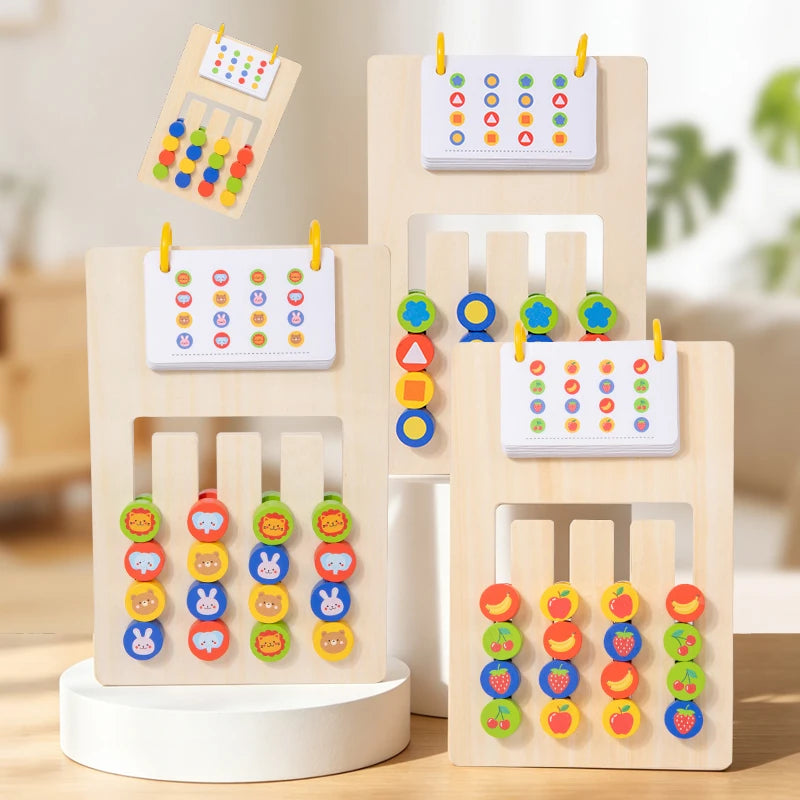 Montessori Wooden Color Matching Logic Game for Early Education