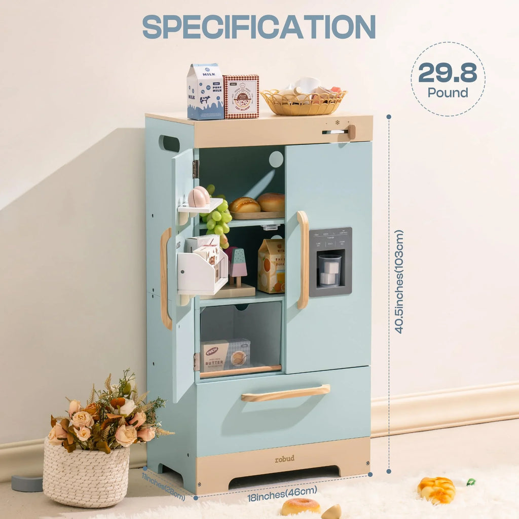 Wooden Play Kitchen Set - Kids Pretend Play Furniture