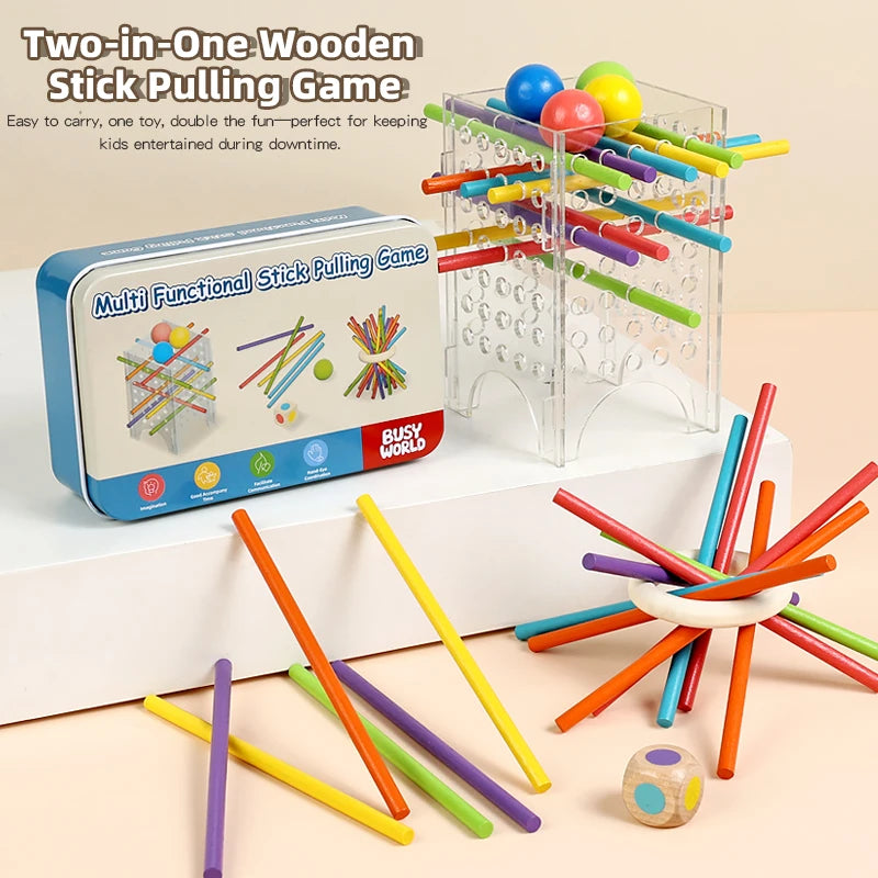 Montessori Wooden Counting Sticks Game - Sensory Learning Toy