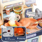 Kids Kitchen Playset with Light, Sound & Spray Effects