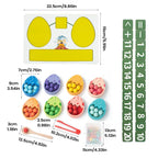 Montessori Dinosaur Bead Counting Game - Wooden Math & Fine Motor Toy