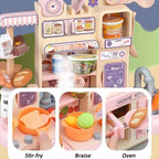 Kids Kitchen Playset with Light, Sound & Spray Effects