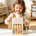 Montessori Wooden Color Matching Logic Game for Early Education