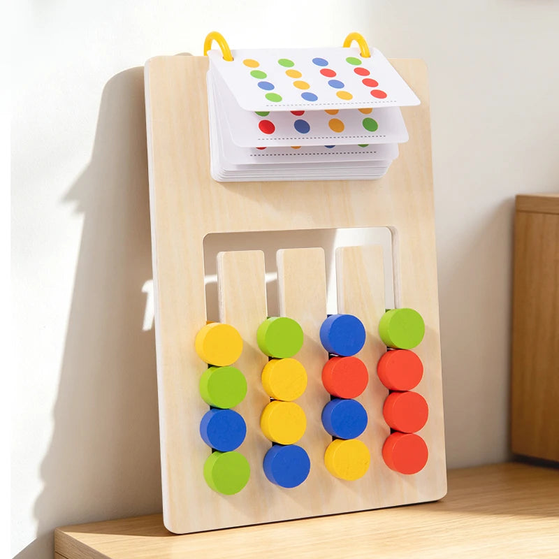 Montessori Wooden Color Matching Logic Game for Early Education