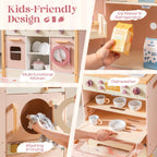 Wooden Kids Corner Kitchen Playset for Pretend Play
