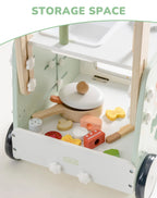 Wooden Baby Push Walker - Montessori Activity Toy for Toddlers