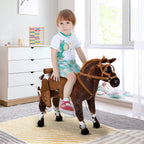Plush Riding Unicorn Toy - Mechanical Pedal Ride-On for Kids Ages 3-6