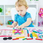 Montessori Wooden Nail Board Geometric Pegboard Educational Toy