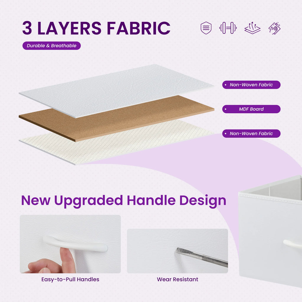 8-Drawer Fabric Dresser Organizer with Steel Frame for Bedroom & Nursery