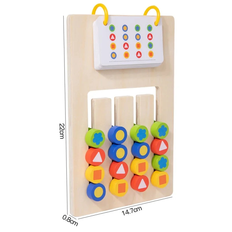 Montessori Wooden Color Matching Logic Game for Early Education
