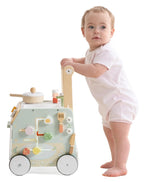 Wooden Baby Push Walker - Montessori Activity Toy for Toddlers