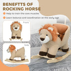 Plush Lion Rocking Horse with Sound for Toddlers 18-36 Months