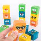 Wooden Face Changing Expression Puzzle - Montessori Building Block Game