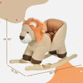 Plush Lion Rocking Horse with Sound for Toddlers 18-36 Months