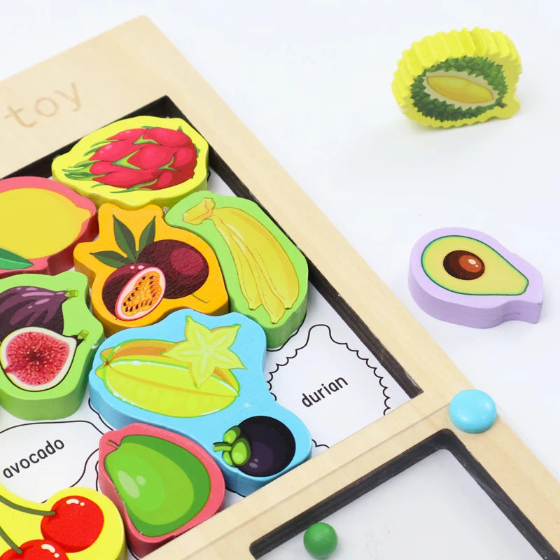 3-in-1 Wooden Maze Puzzle - Montessori Educational Sorting Toy