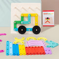 Montessori Wooden Nail Board Geometric Pegboard Educational Toy