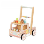 Wooden Ice Cream Truck Baby Walker & Activity Center for Toddlers