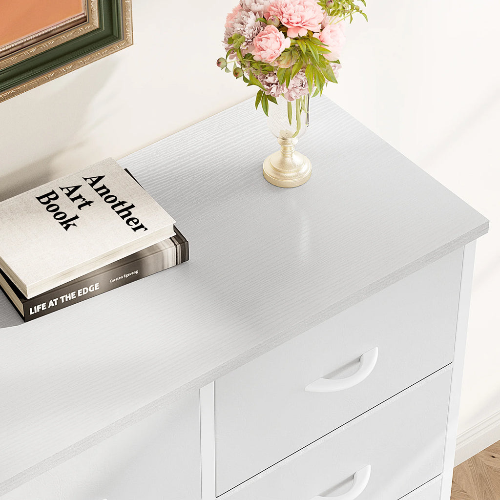 8-Drawer Fabric Dresser Organizer with Steel Frame for Bedroom & Nursery