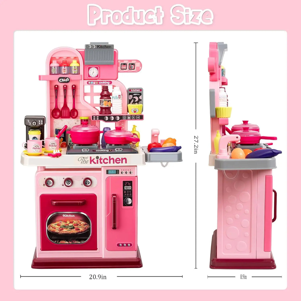 Kids Kitchen Playset with Lights & Sound - Educational Cooking Toy