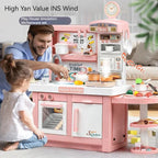 100cm Kids Kitchen Playset - Electric Induction Role Play Toy