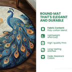 Autumn Boo Quilted Round Mat Halloween Ghost Round Rug Gifts For Toddlers - Goornet