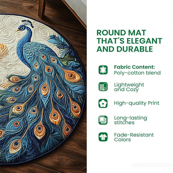 Autumn Boo Quilted Round Mat Halloween Ghost Doormat Halloween Gifts For Adults - Goornet