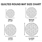 Wicked Spirits Quilted Round Mat Halloween Ghost Floor Mat Gifts For Mom - Goornet