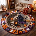 Wicked Witch Quilted Round Mat Gothic Horror Doormat Halloween Gift Ideas For Adults